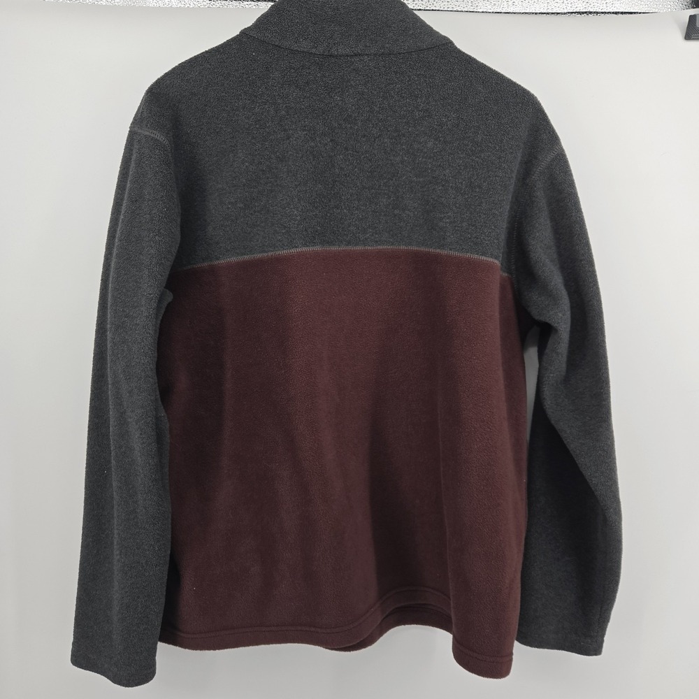 Columbia Flattop Ridge Half Snap Jacket Mens XL Grey Burgundy Fleece‎ Men's - Picture 6 of 10